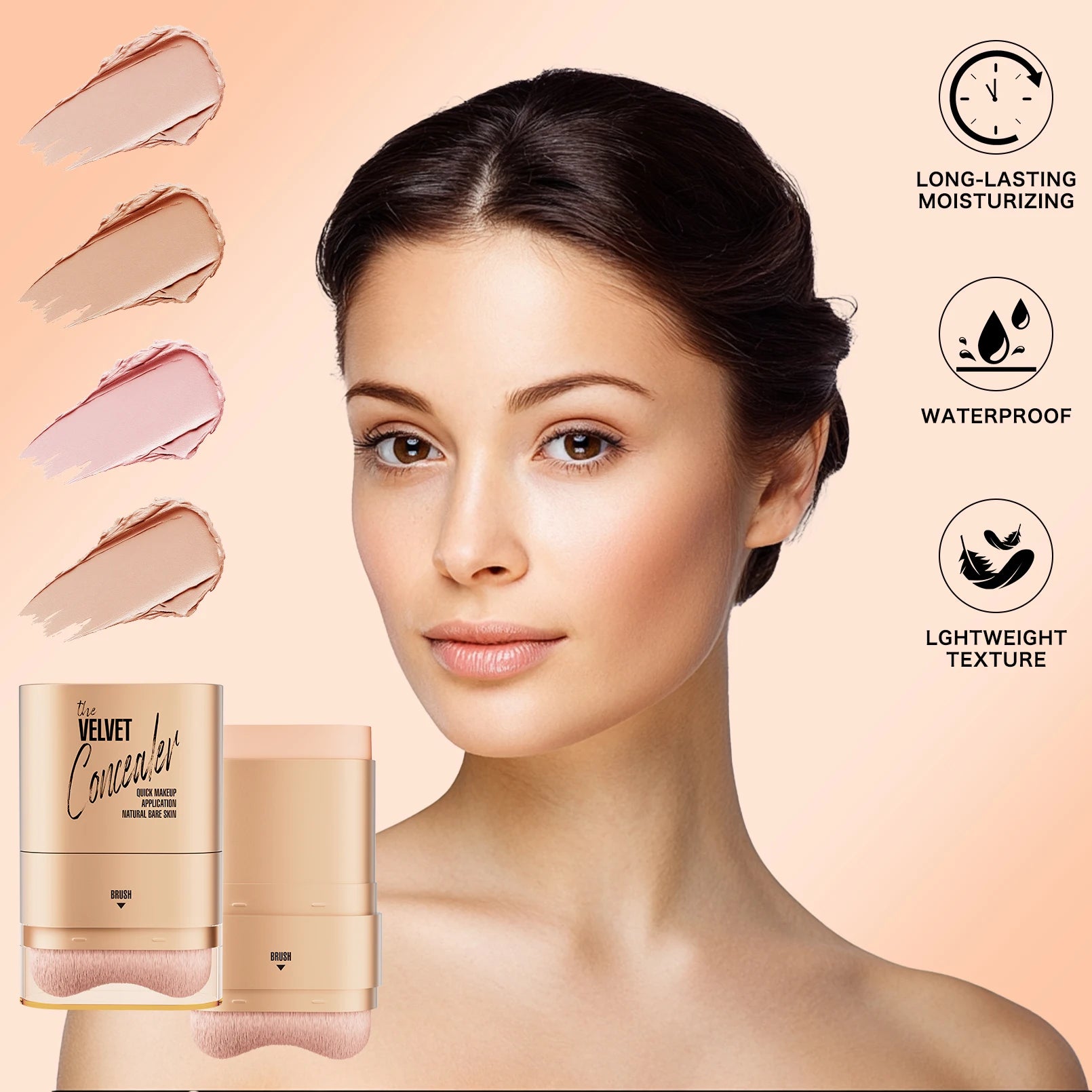 Four-Color Concealer to Cover Dark Circles, Tattoos, Acne Marks, Facial Concealer, Contouring, Waterproof Foundation, Beauty Makeup
