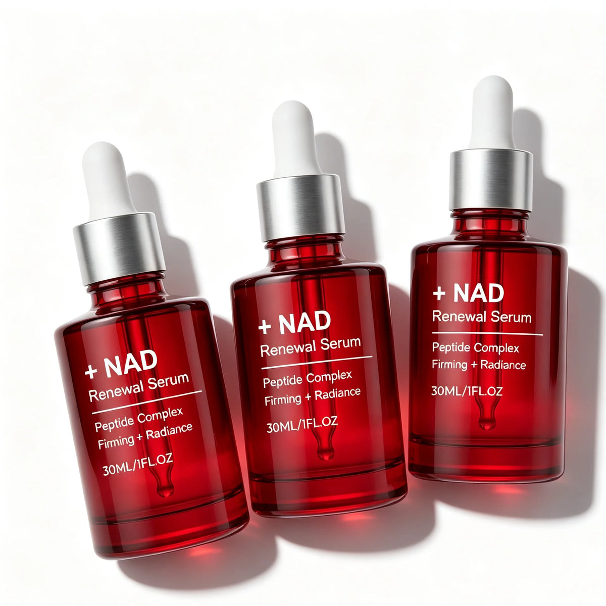 2Pcs  NAD+ Facial Firming&Reversing Serum for Face and Neck, Korean NAD Renewal Serum, Collagen Extract & Peptides Facial Serum, Anti-aging Reduces Wrinkles & Fine Lines, Looking Radiant Skin
