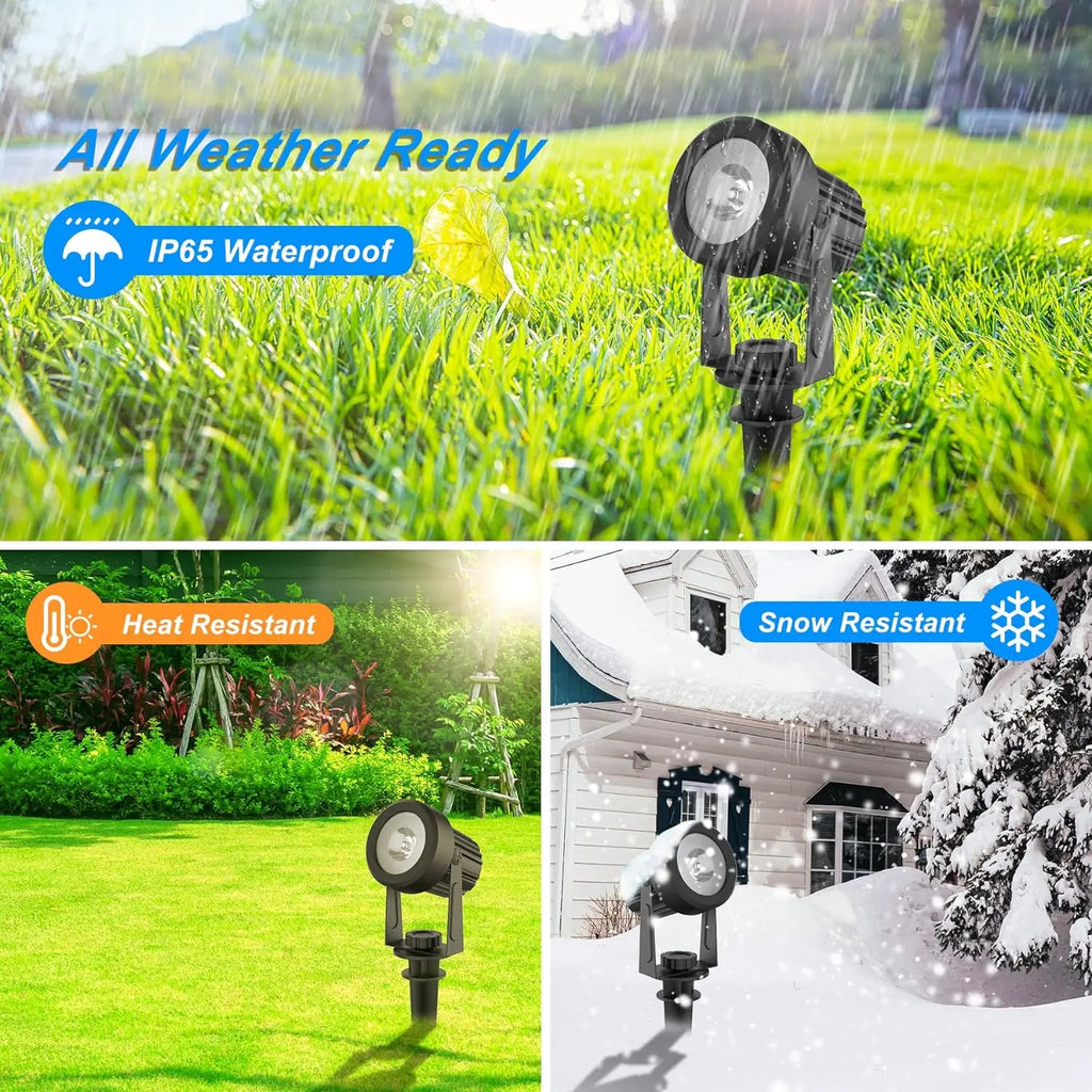 1/2/4/6 LEDs Outdoor Solar Light IP65 3000K Garden Landscape Pathway Wall Lamp for Tree Decor Yard Street Solar Lawn Spotlight