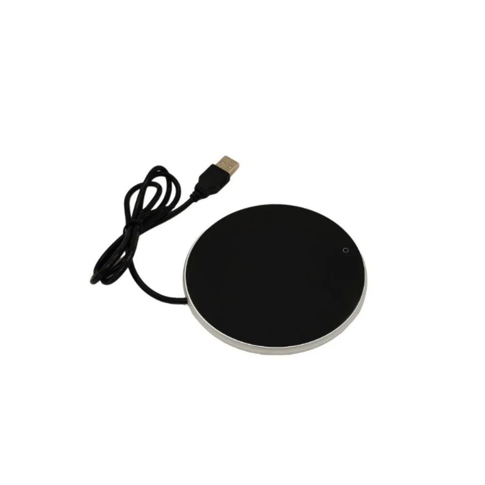 Portable USB Charging Electric Coffee Cup Heater Constant Temperature Round Cup Warmer Energy Saving Cup Heating Pad Winter