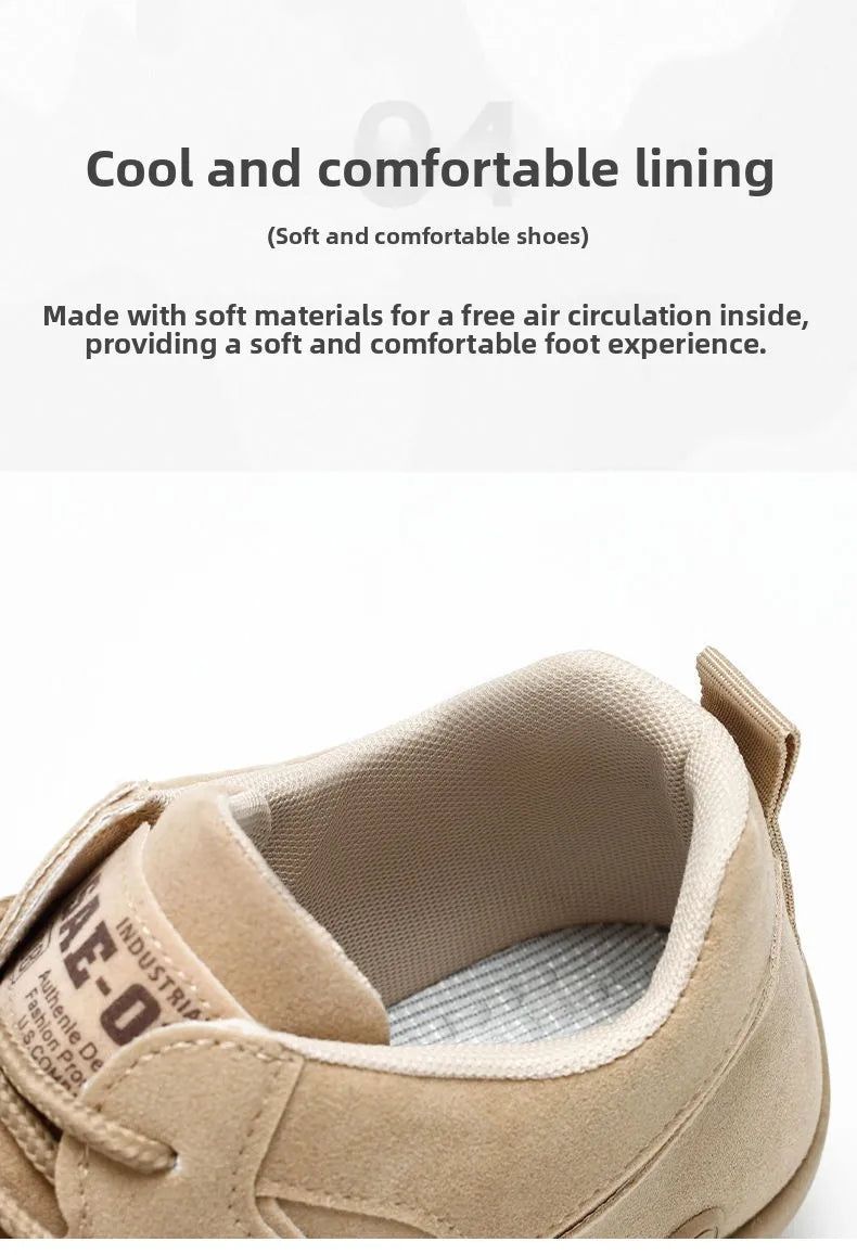 Men's Fleece Lined Safety Shoes Sporty Casual Warm Trendy High Top Work Boots Glued Sole round Toe Rubber Bottom Shoes