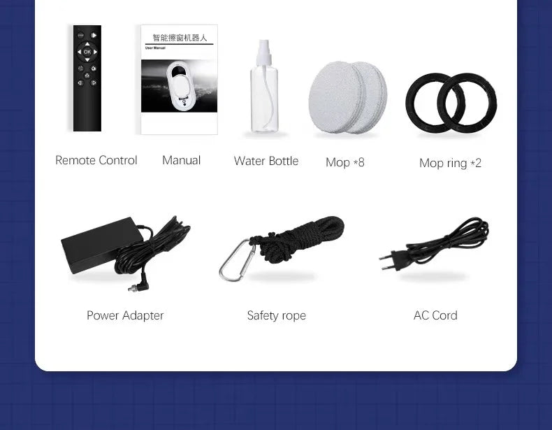 Remote Control Window Cleaning Robot Vacuum Cleaner Electric Automatic Glass Washer Limpiacristales For Home Window Mirror