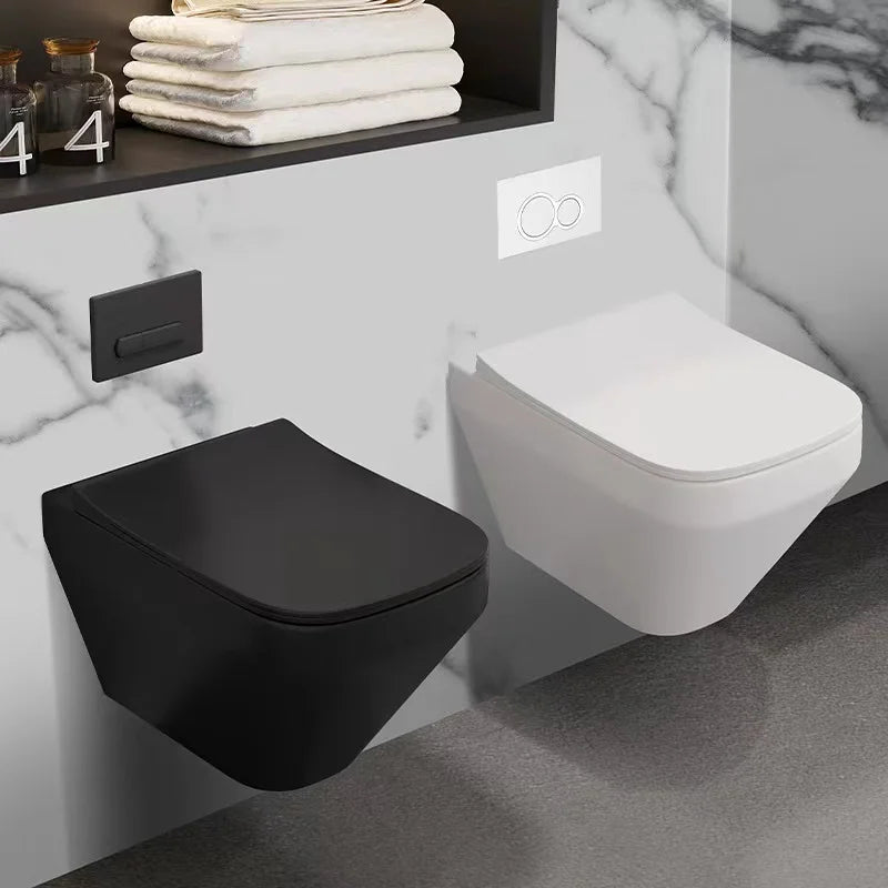 Sanitary Ware Matte Color Concealed Water tank Bathroom Floating Hanging Closet Wall Hung Toilet