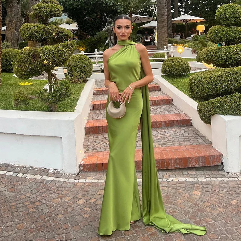 Backless Satin Long Sling Dress Women V Neck Sleeveless Slit Solid Sexy Party Dresses 2026 Summer Lady Vacation Evening Robes