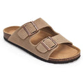 Crestar Womens Mens Sandals Fashion Adjustable Buckle Cork Footbed Slides Outdoor Beach Sliipers with Comfortable Arch Support