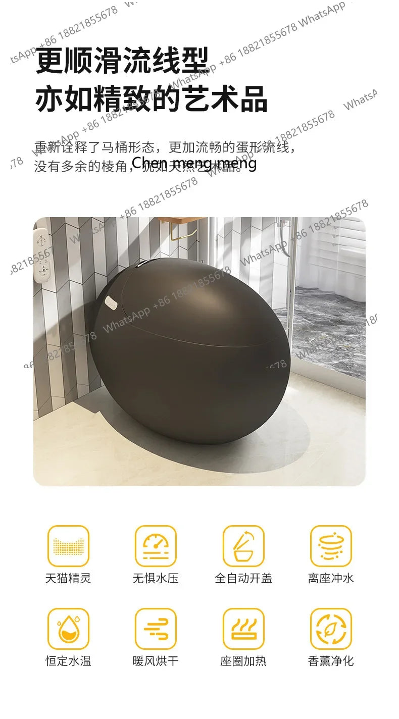A17 Egg-shaped smart toilet integrated creative no water pressure limit siphon toilet