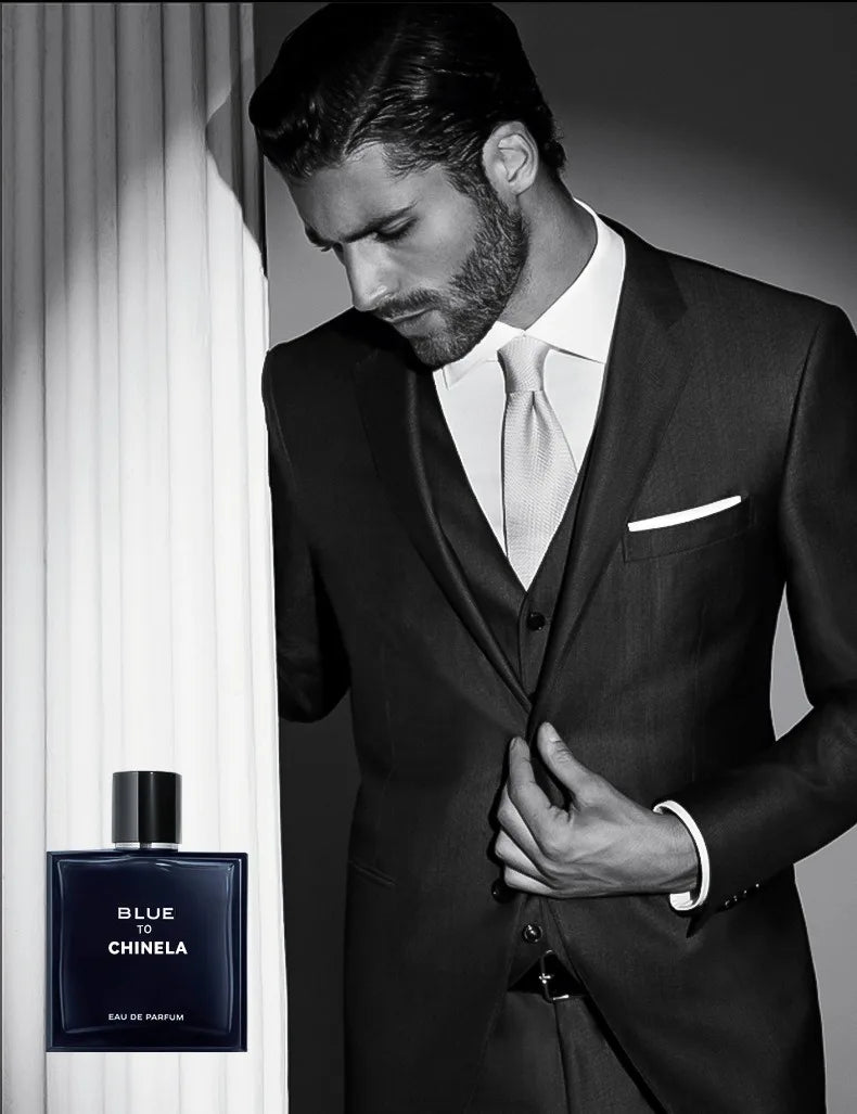 Men's Fresh Cologne Intense Long-Lasting Fragrance 8 Hours Bleu Men's Cologne Long-lasting Fresh Scent Masculine Charm Natural