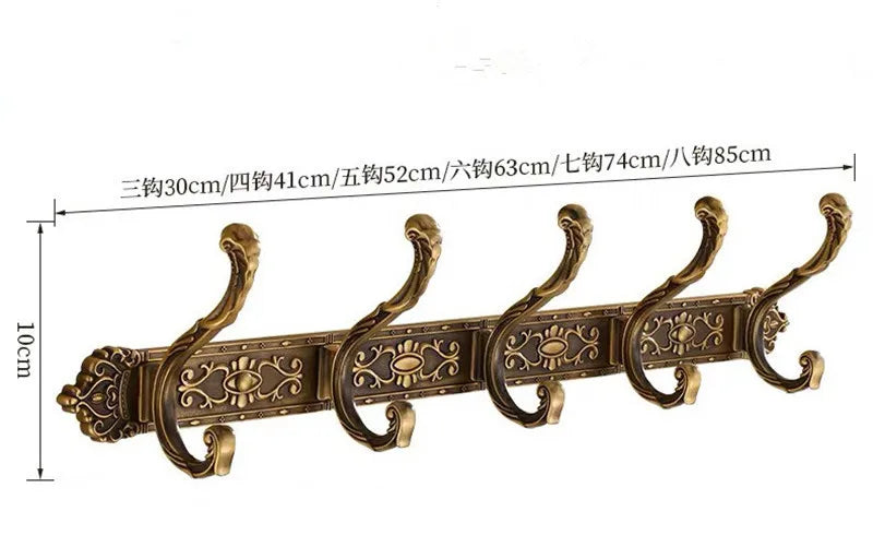 Antique Carved Towel Hanger Clothes Hat Hook Row Vintage Robe Hook Bathroom Robe Hook Bath Hardware Set Kitchen Hanger