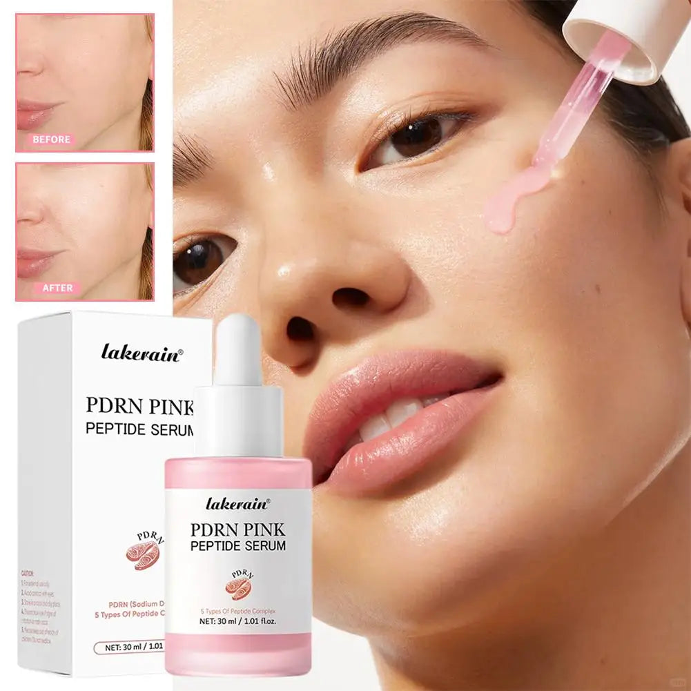 PDRN Pink Peptide Serum, 30ml Glow Skin Peptide Niacinamide Hydrating  Moisturizing Firming,Uneven Skin Tone,Korean Skincare