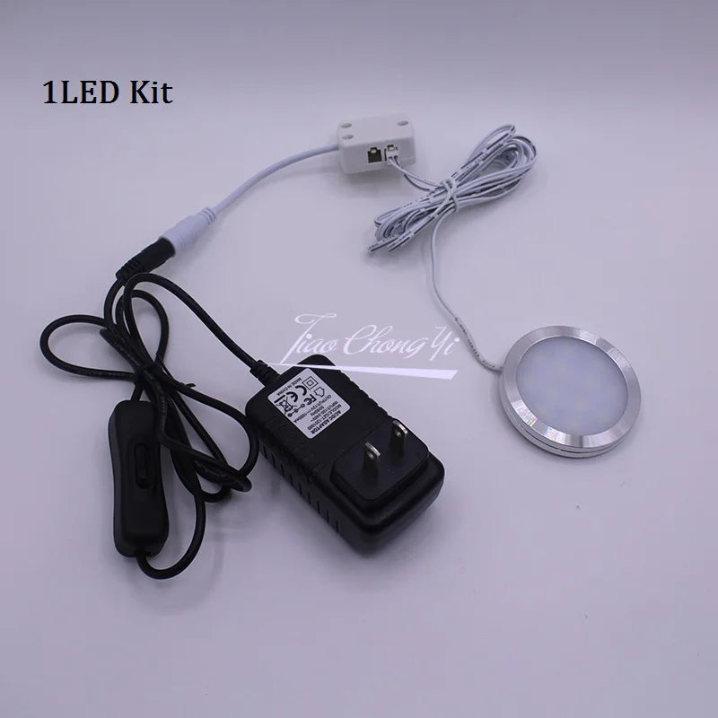 LED cabinet light 2W with DC 12V power adapter indoor lighting for under kitchen cabinet Home wardrobe Showcase lamp decor