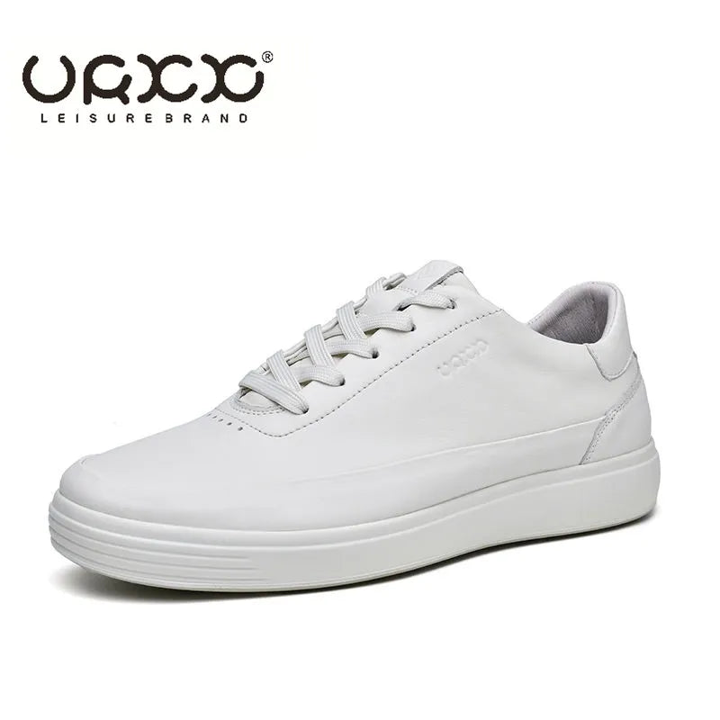 Fashion Men Shoes Genuine Leather Shoes Casual Lace-up Shoes Breathable Fashion Sneakers New