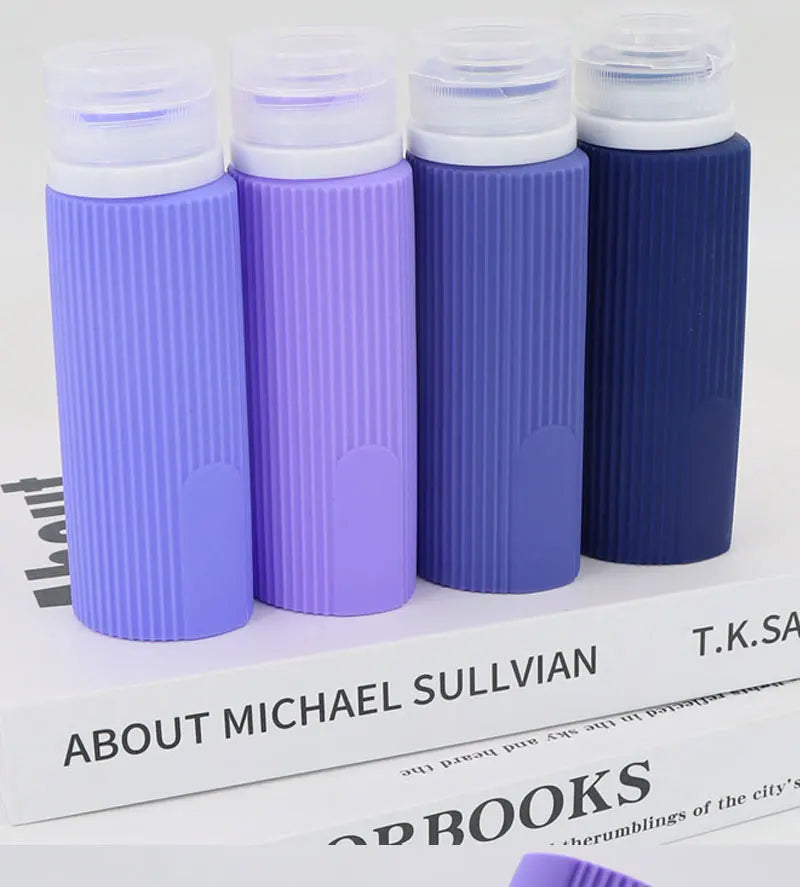 4pcs 100ML Silicone Travel Bottles Accessories Portable BPA Proof Squeezable Size Free Sets Leak Proof Travel Size Split Bottle