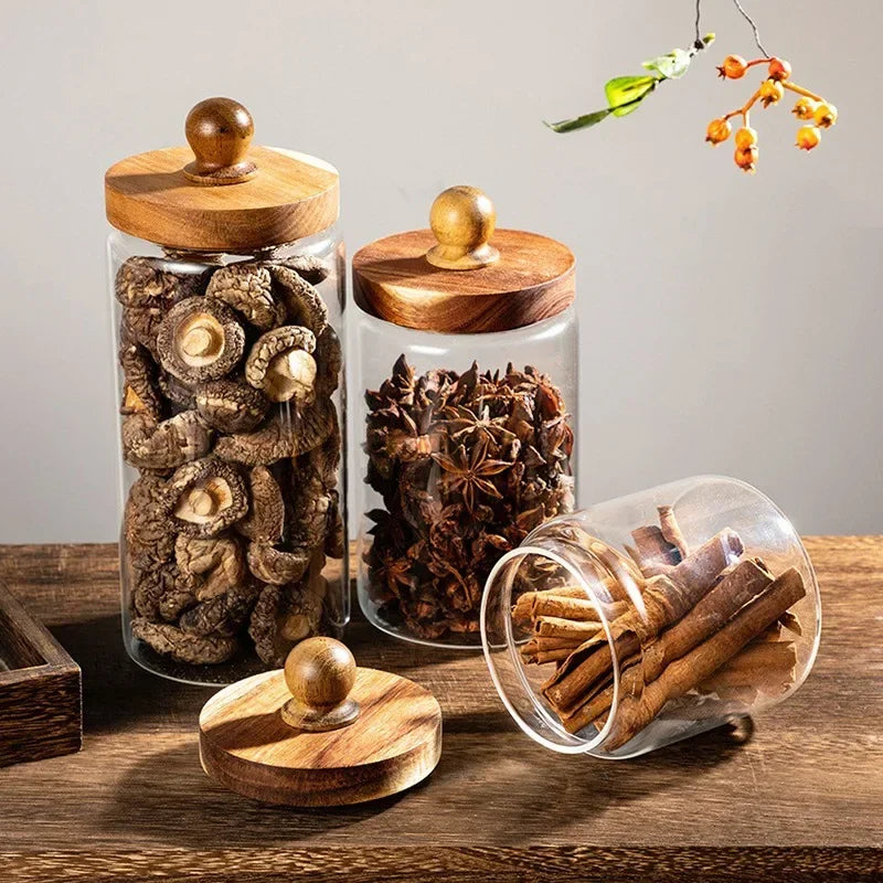 Sugar Coffee Tea Containers Airtight Food Containers Hermetic Pots for Food Container for Cereals Glass Jar With Lid Storage