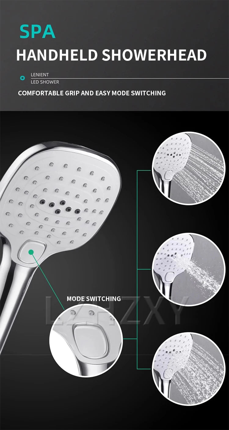 Built in Concealed Shower Wall Mounted Hidden Pre Embedded Overhead Rain Shower Head with Music