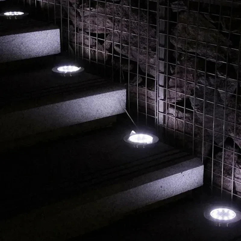 Solar Lights Outdoor Disk Underground Lamp Spotlight Buried Solar Light for Home Garden Lawn Yard Decoration