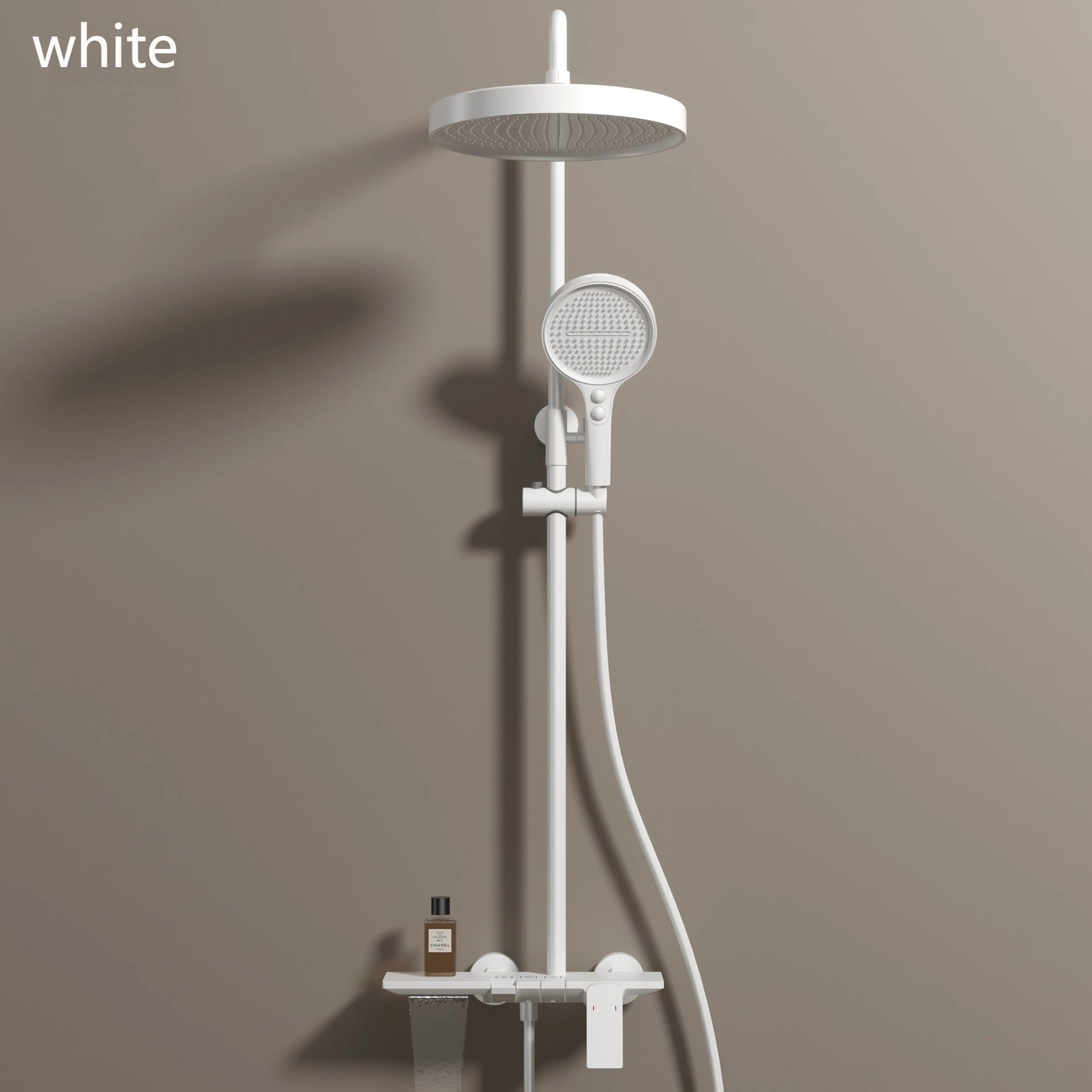 Rose Gold Piano Bathroom Shower System Solid Brass Bathroom Faucet Accessories Rain Shower Head Hot Cold Piano Shower Set