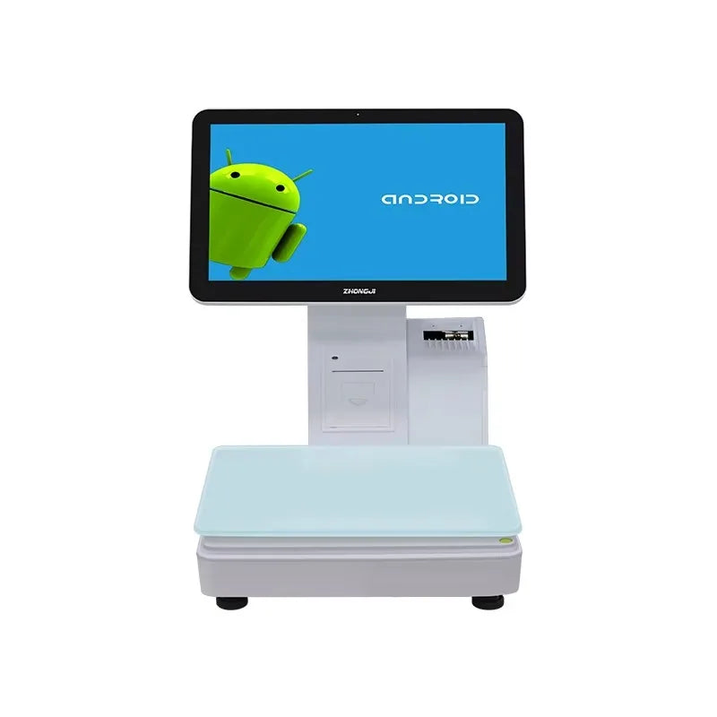 15.6 Inch   Touch Screen POS System All-in-One Fruit Shop Store Hotel Market AI Recognition  Label Scale