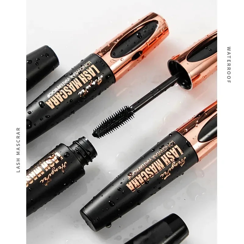 4D Silk Fiber Lash Curling Mascara Waterproof Mascara for Eyelash Extension Black Thick Eye Lashes Makeup Cosmetic