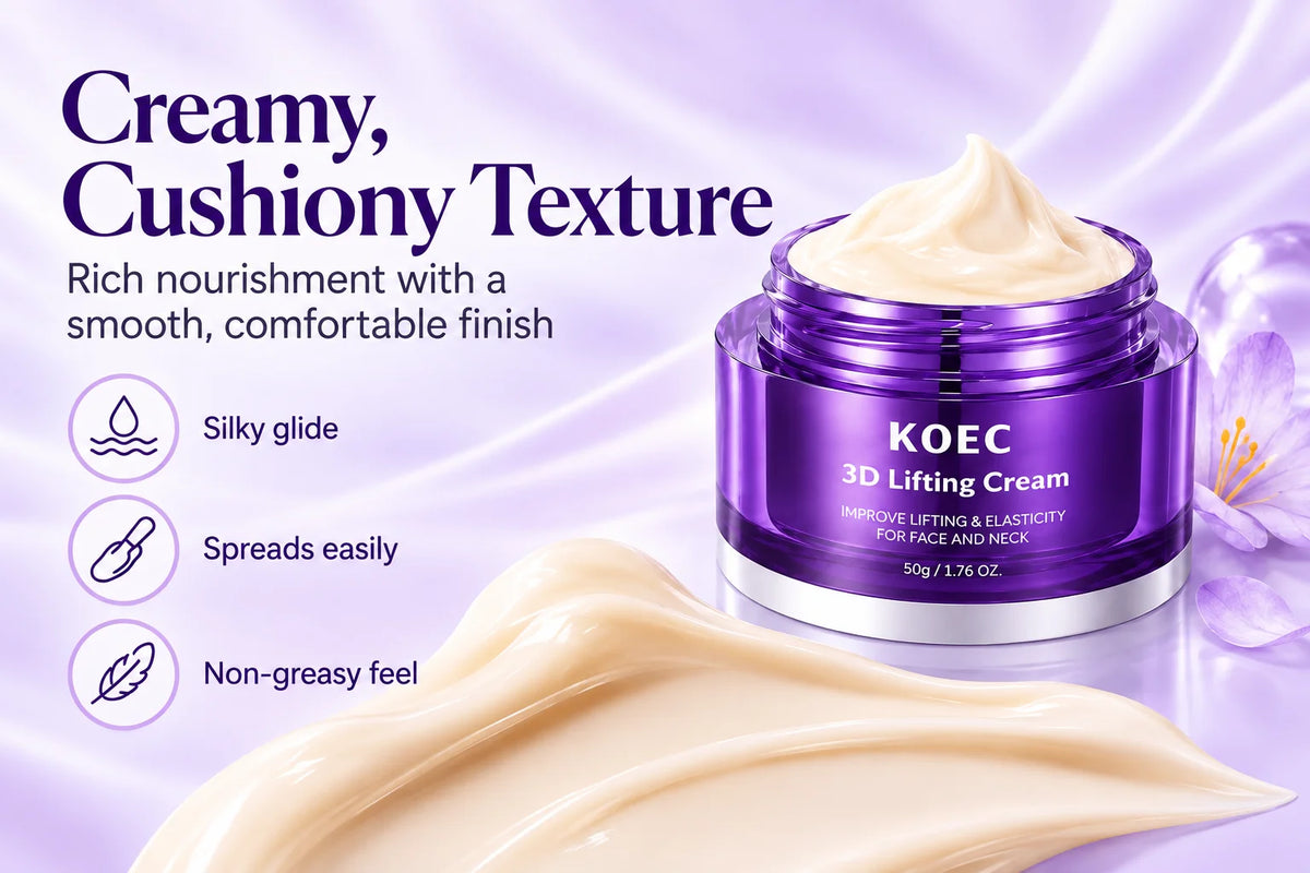 3D Lifting Cream, Firming Skin with Plant Squalane, Shea Butter & 16-Peptide Complex, Improves Uneven Skin Tone, Suitable for All Skin Types, Hydrating & Moisturizing Face Cream, 50g/1.76oz