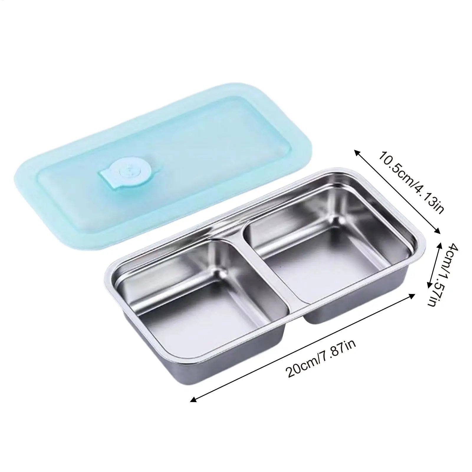 Bento Lunch Box 2-Tier Food Storage Container Reusable Snack Pack case  with Lid Lunch box for Summer Beach Sports