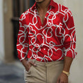 Men's Romantic Gift Heart-shaped Shirt Long Sleeve Fashion Casual Summer Spring Fall Turndown 3D Print Button Up Shirts
