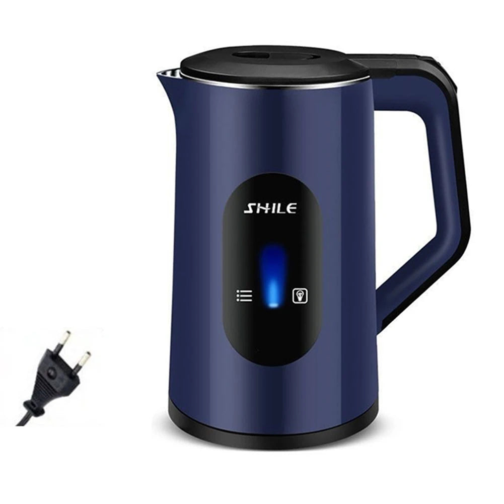 2.2L Stainless Steel Electric Large Tea Kettle 1500W Fast Boil Hot Water Boiler Thermal Water Kettle for Making Tea and Coffee