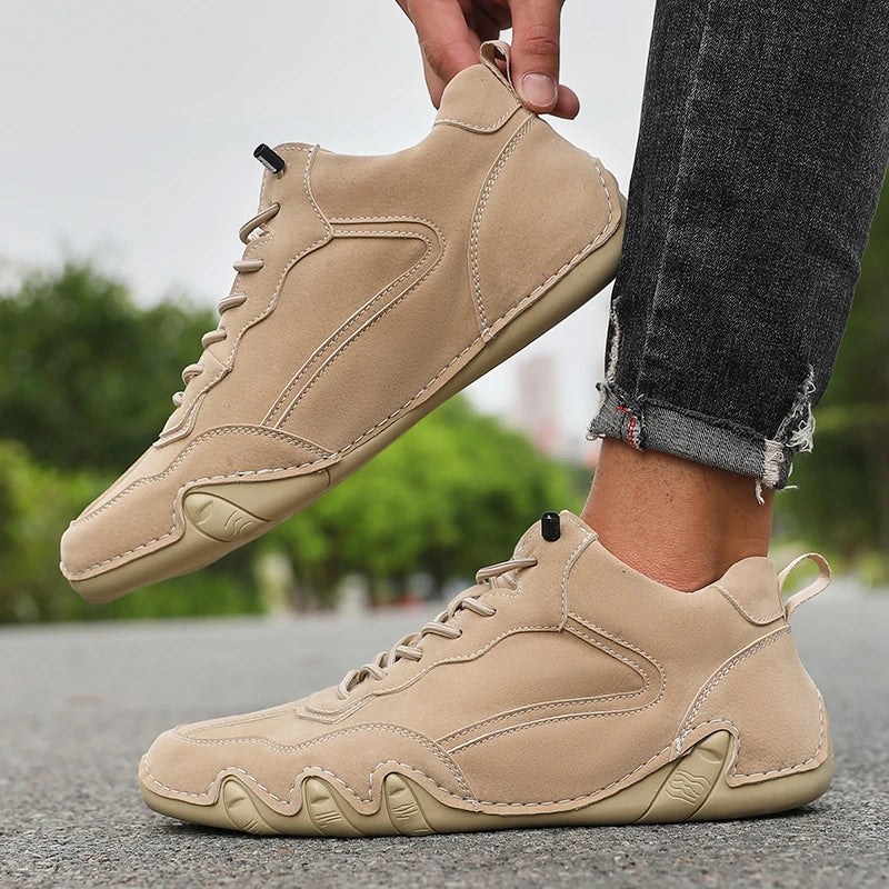 Men's Casual Leather Fashionable One Foot Loafers Brand Sneakers Boat Shoes Hiking Boots Cowboy Boots For Men Ankle Boots 2025