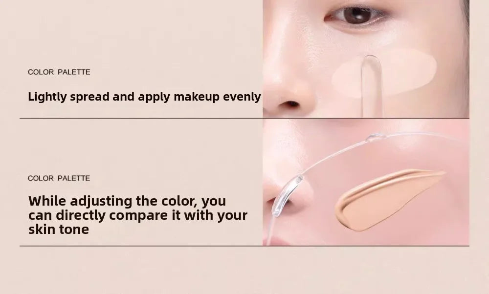 Collapsible Acrylic Foundation Mixing Palette with Storage – Portable Makeup Tool for Artists & Beauty Enthusiasts
