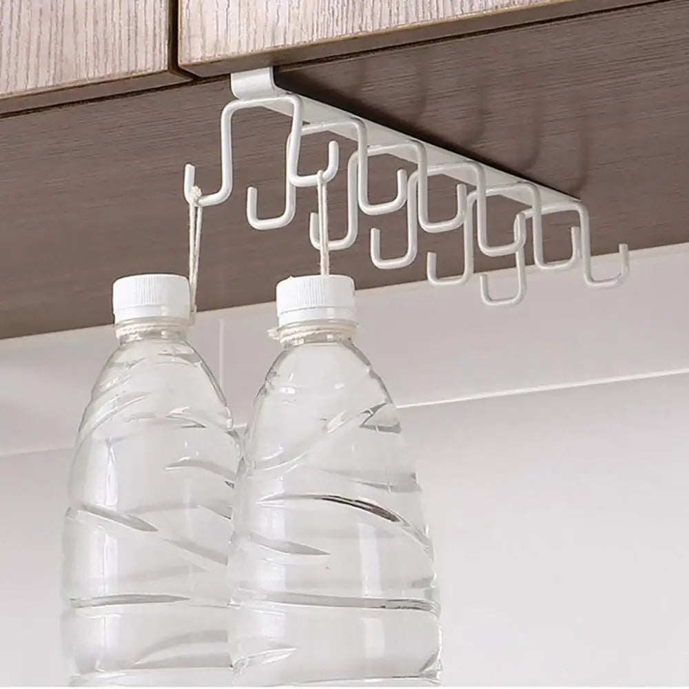 1 PCS Multifunctional Kitchen Organizer High Quality Double-row Cabinet Hook Durable Hanging Cup Holder