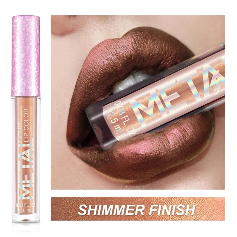 Matte Liquid Lipstick Waterproof Long Lasting 24 hour Non-Stick Cup Shimmer Glitter Lip Gloss Women Lip tint Makeup Cosmetics