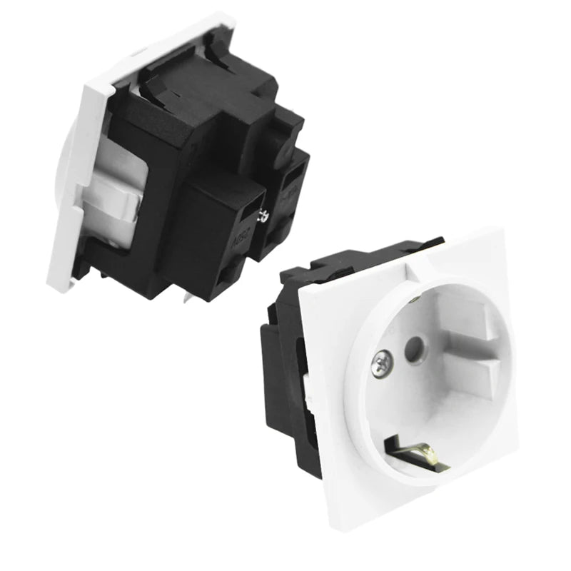 EU socket schuko black eu socket 16a power extension wall socket european germany korean European standard power socket E-08 4.8