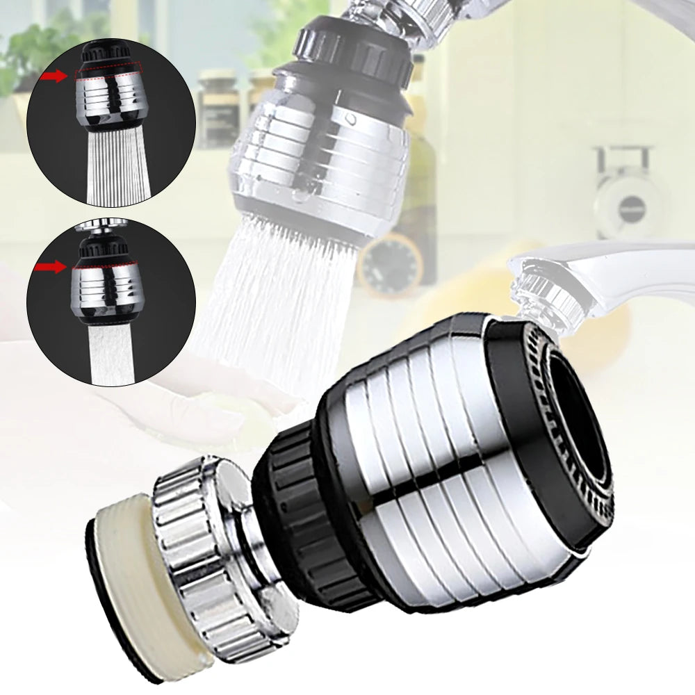 Sink Tap Rotatable Water Bubbler 360 Degree Rotating Water Swivel Faucet Head Aerator for Kitchen