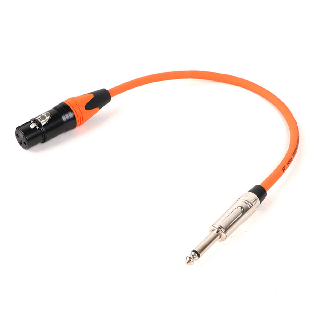 1PC 1/4 Inch (6.35mm) TS Jack to XLR Female/Male Microphone Audio Cable Unbalanced 3Pin XLR to Quarter Inch Mono Plug Mic Cord