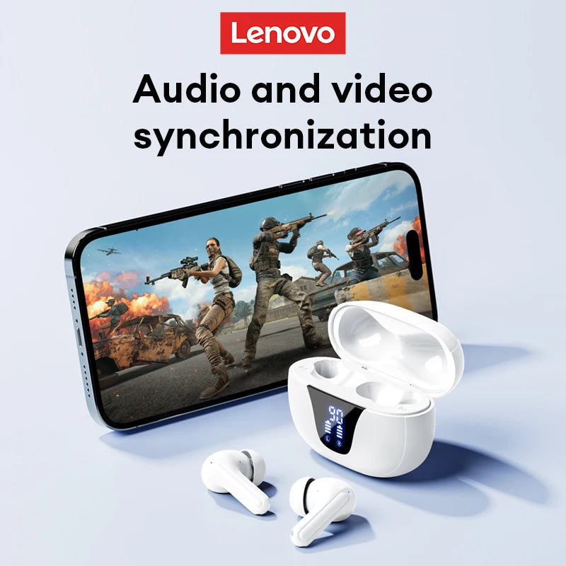 Choice Lenovo XT58 Bluetooth Wireless Earphones LED Display Headphone Gaming Headset Sports Pro 6 Music Business Earbuds