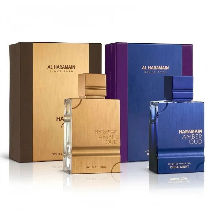 Premium Amber Oud Gold Edition & Dubai Night Perfume, Luxurious Long Lasting Arabian Fragrance Spray for Men Women