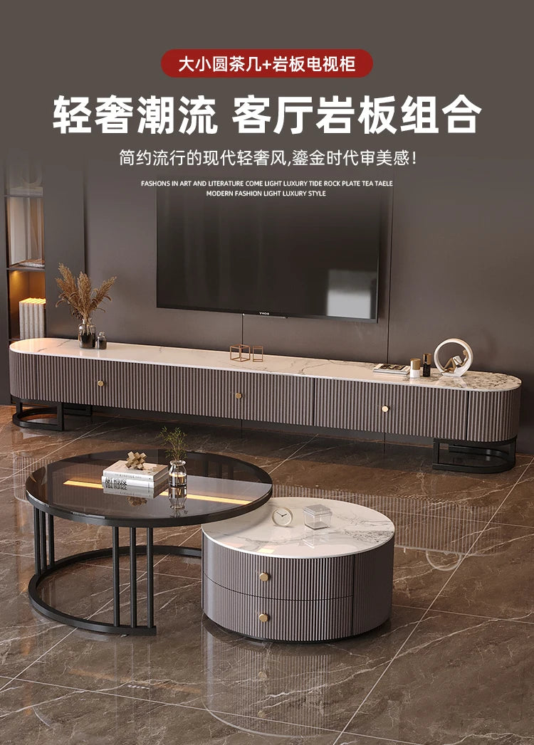 Modern Metal Handles Tv Stand European Unique Simple Minimalist Tv Stand Trendy Industrial Tv Meubel Furniture Home Living Room