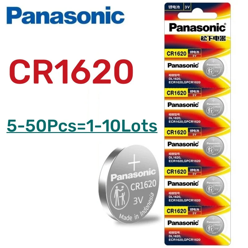 5-50pcs Original PANASONIC CR1620 CR 1620 3V Lithium Battery For Watch Calculator Clock Remote Control Toys Button Coins Cell