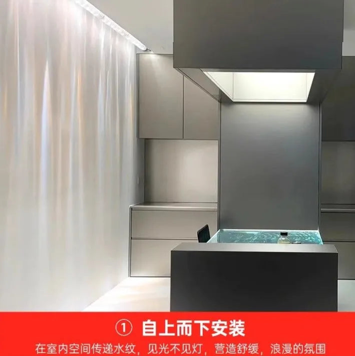 3D dynamic water ripple wall washing atmosphere pattern room background decoration LED projection light