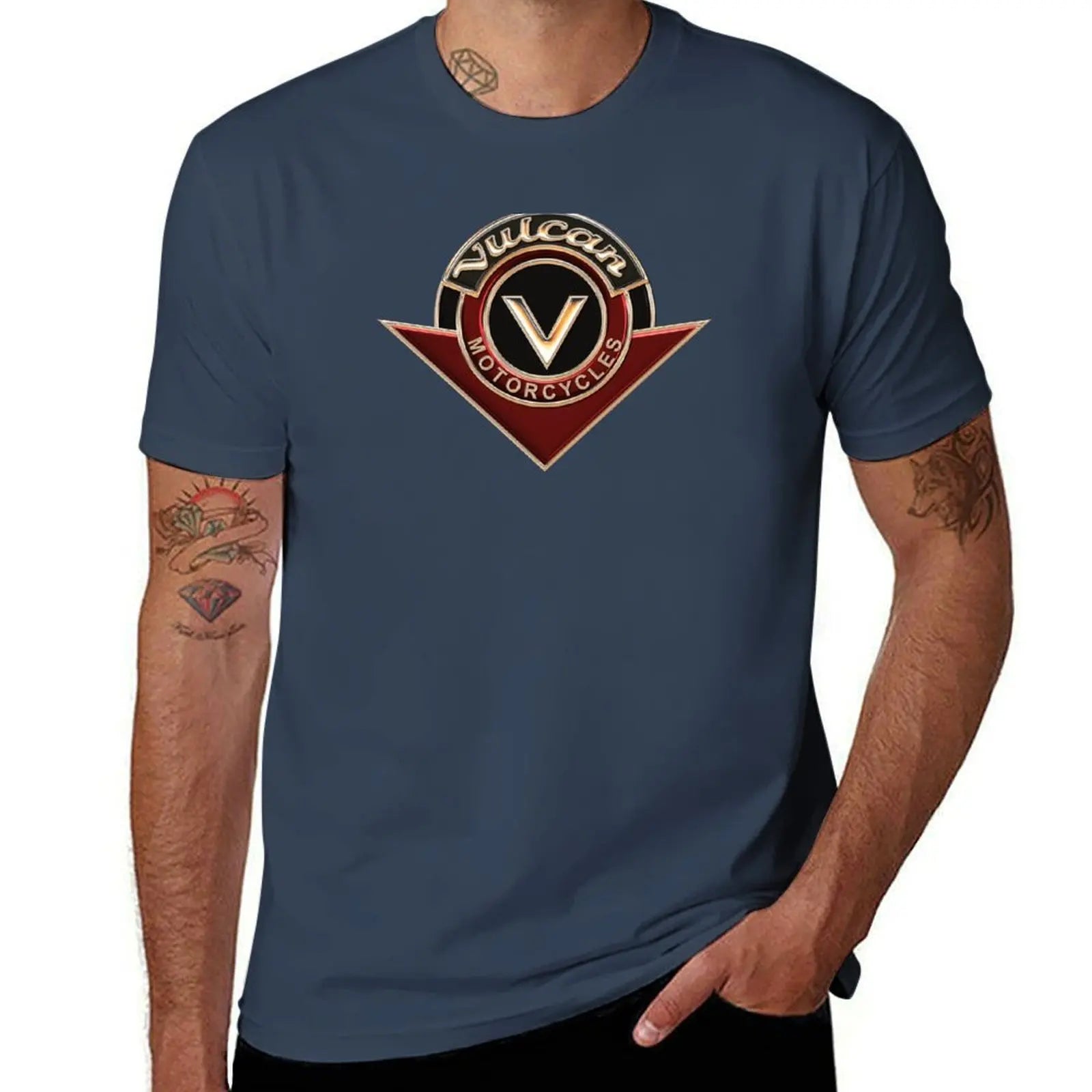 Vulcan VN Motorcycles Logo 2 Copper 3D T-Shirt customs quick-drying animal prinfor boys Blouse funny t shirts for men