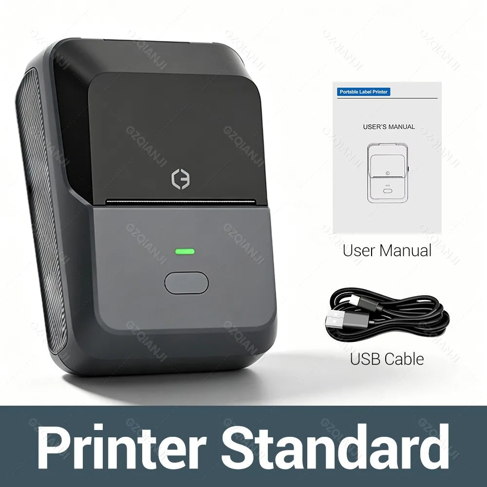 20-50mm P2 Mini Thermal Label Printer Portable Wireless Bluetooth Office Business Sticker Printer for Android / iOS