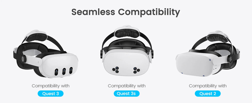 Beboncool Comfort Head Strap for Meta 2/3/3S–Precision-Adjustable Upgrade Headset Strap for VR with Flip Visor & Washable Design