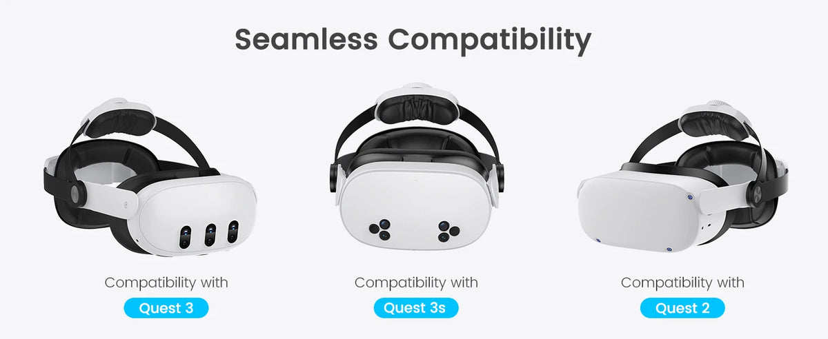 Beboncool Comfort Head Strap for Meta 2/3/3S–Precision-Adjustable Upgrade Headset Strap for VR with Flip Visor & Washable Design