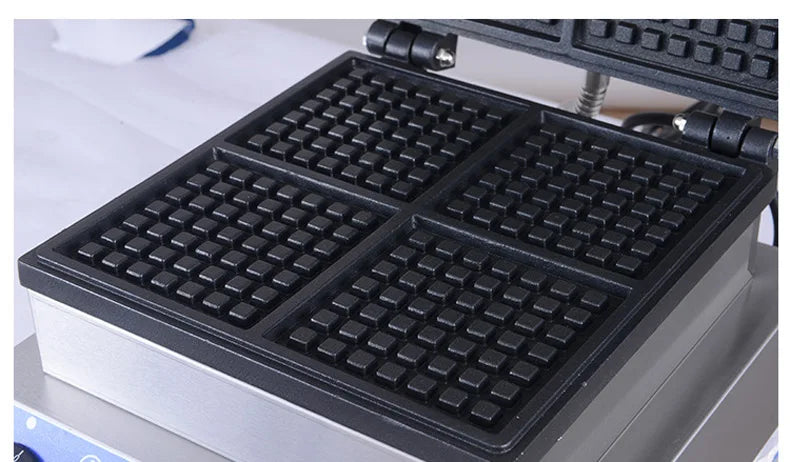 Commercial Waffle Maker Electric Muffin Thermal Lattice Cake Making Machine Square Four-piece Lattice Waffle Machine