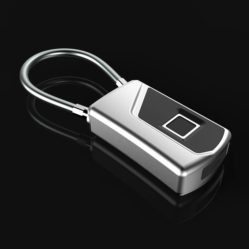 Intelligent Fingerprint Lock Portable Keyless Fingerprint Padlock Waterproof USB Rechargeable for Door Suitcase Backpack Locks