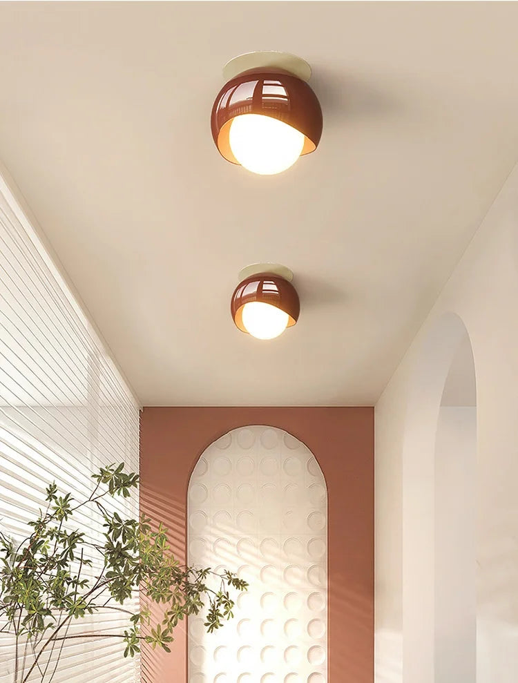 IWHD Glass Iron LED Ceiling Lamp Home Lighting Aisle Restaurant Living Room Light Fixtures Modern Ceiling Lights Decoration
