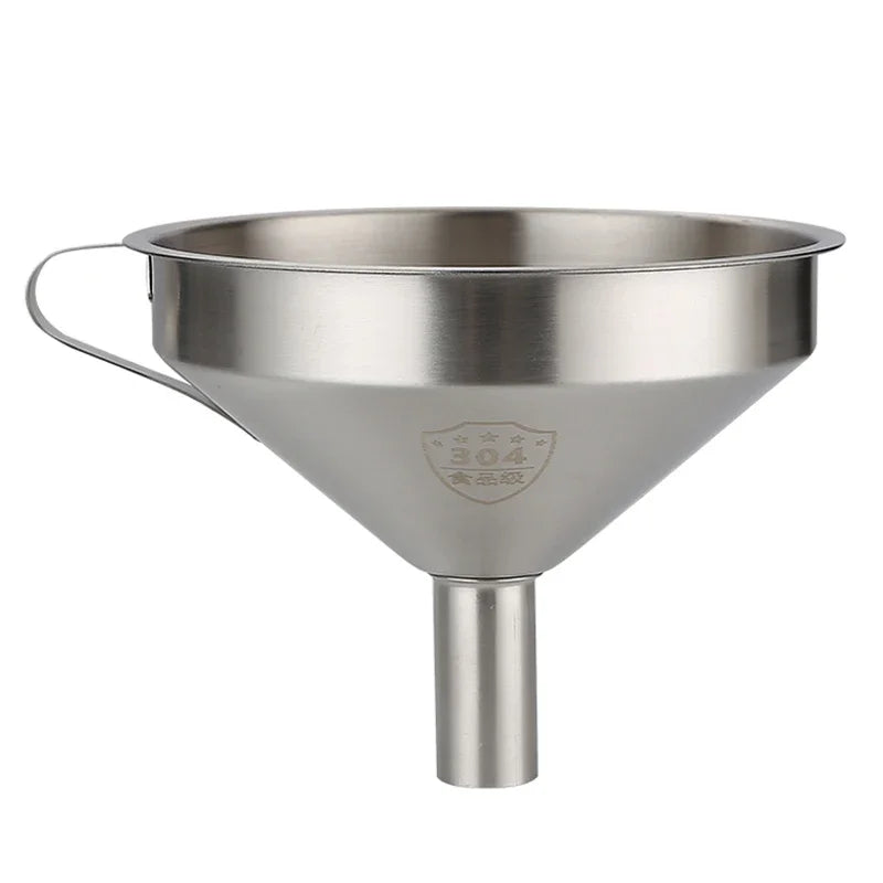 Funnel Kitchen 304 Stainless Steel Funnel Oil Liquid Funnel with Strainer Small Metal Food Oil Filter for Bottle Kitchen Gadgets