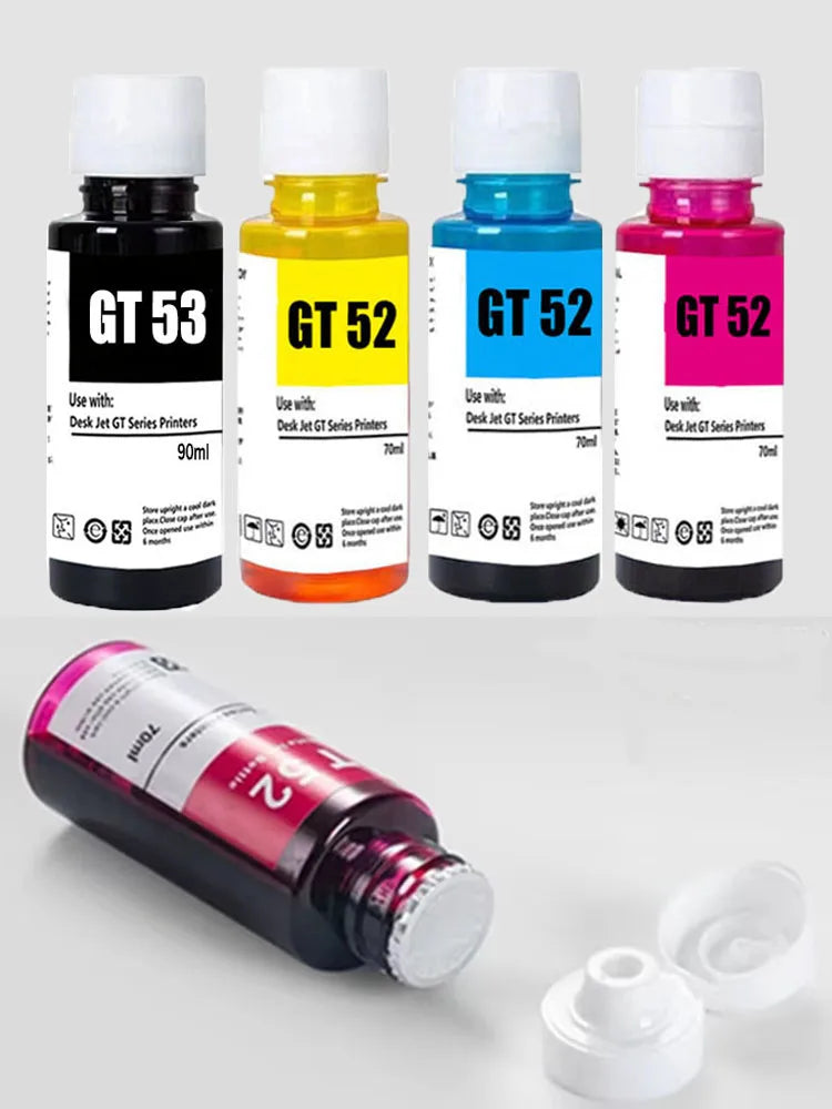 GT-52 GT-53 gt52 gt53 Refill Ink For HP GT5820 GT411 GT582 GT410 518 519 510 531 672 726 755 798 Printer Refill Dye Ink