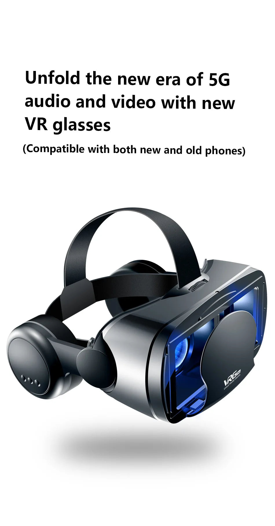 3D VR Headset Smart Glasses Virtual Reality Helmet for Smartphones Cell Phone Mobile 7 Inches Lenses Binoculars Devices Goggles