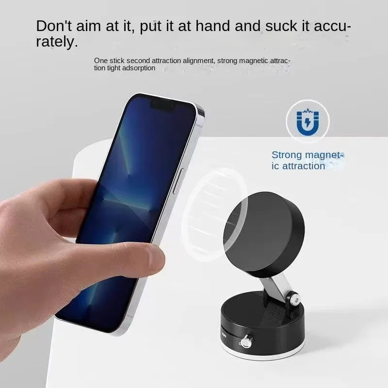 Suction Cup Magnetic Phone Holder Lazy Multi-functional Foldable Storage Holder Vacuum Suction Phone Holder