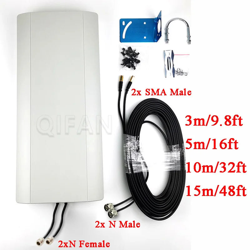 5G MIMO Antenna, 4G LTE,Directional Dual Rotating Mount,Hotspots,wifi booster,panel antenna,Waterproof